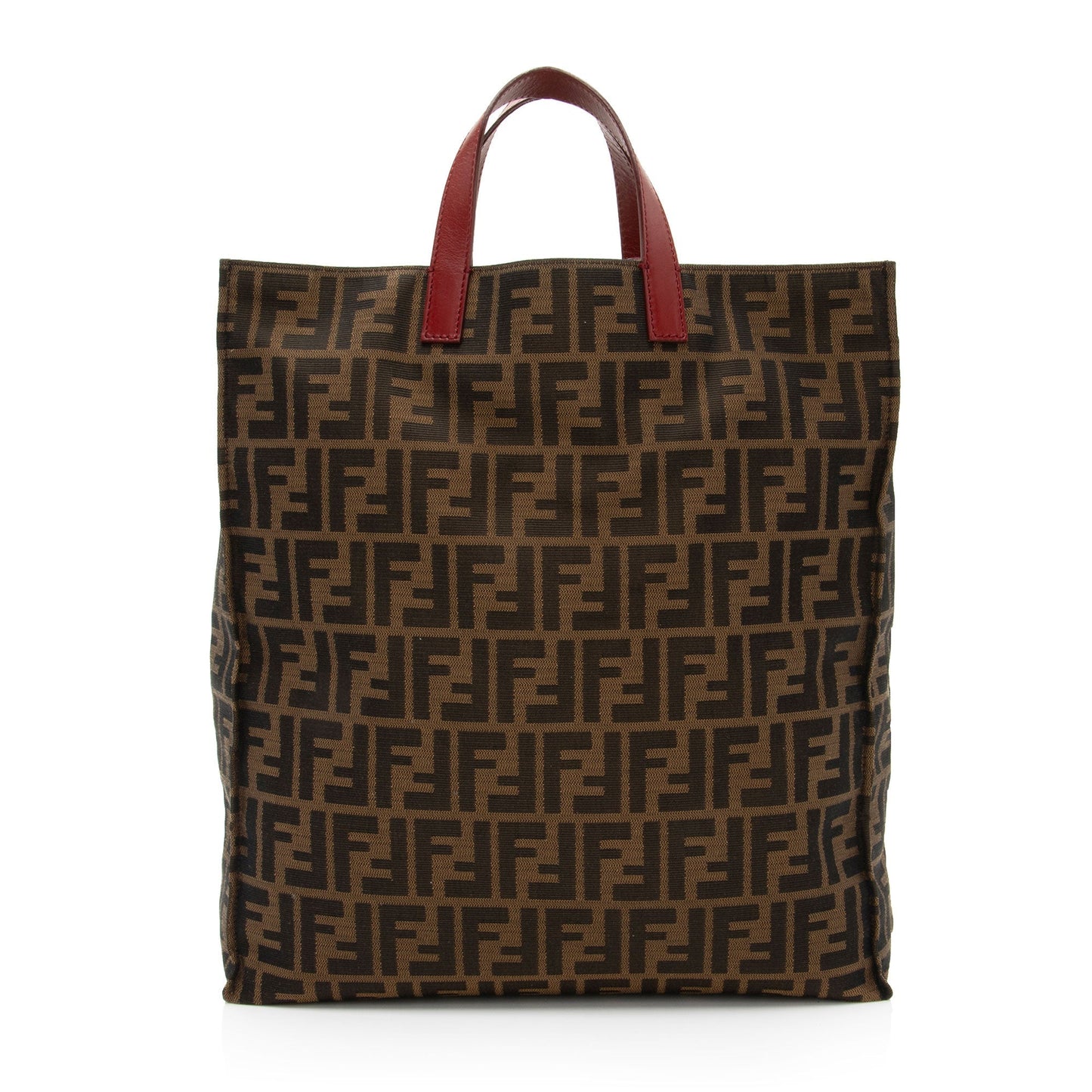 Luxury FendiZucca Tall Shopping Tote (SHF-LDbLnL)