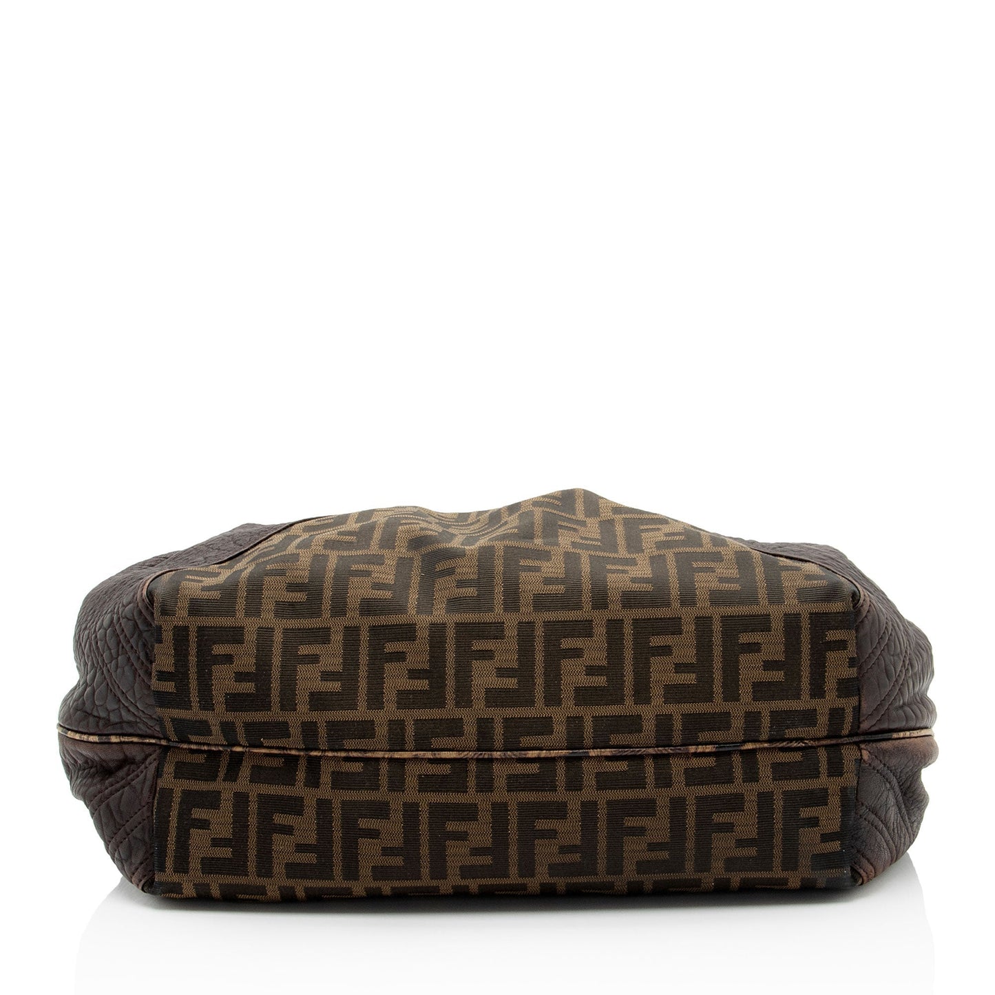 Luxury FendiZucca Tortuga Leather Spy Satchel (SHF-ls4Vha)