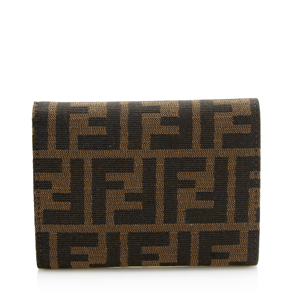 Luxury FendiZucca Trifold Compact Wallet - FINAL SALE (SHF-12797)