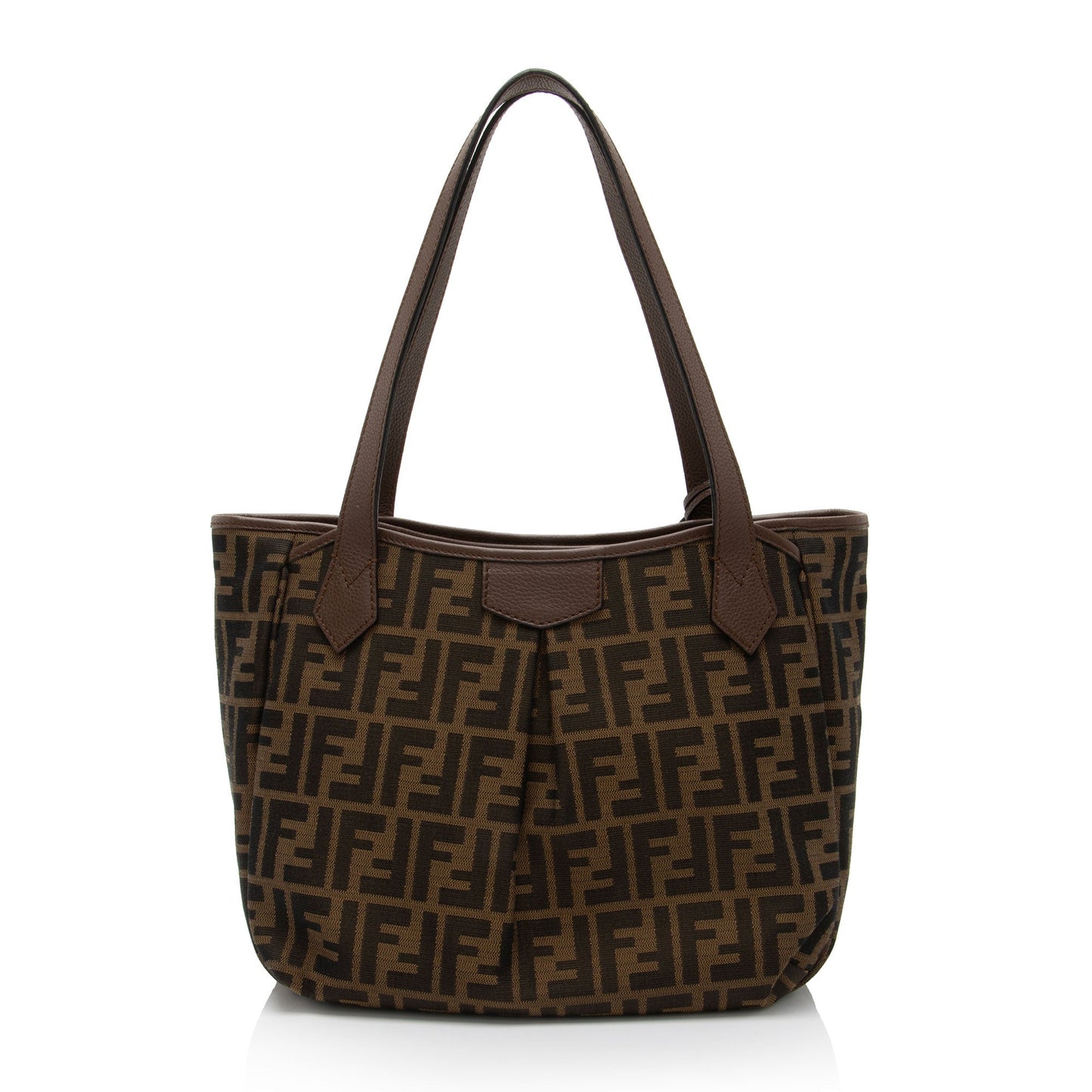 Luxury FendiZucca Vitello Artic Shopping Tote (SHF-h2JnoL)