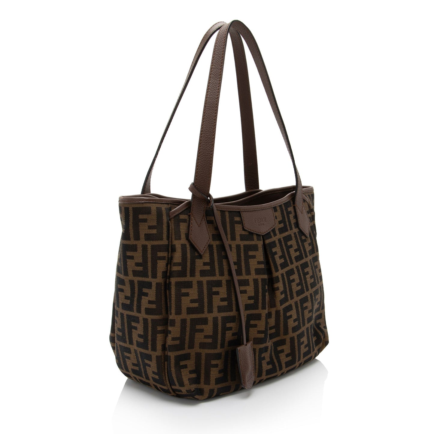 Luxury FendiZucca Vitello Artic Shopping Tote (SHF-h2JnoL)