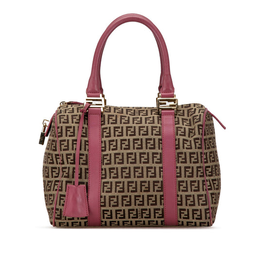 Luxury FendiZucchino Canvas Boston Bag (SHG-PFRtyP)