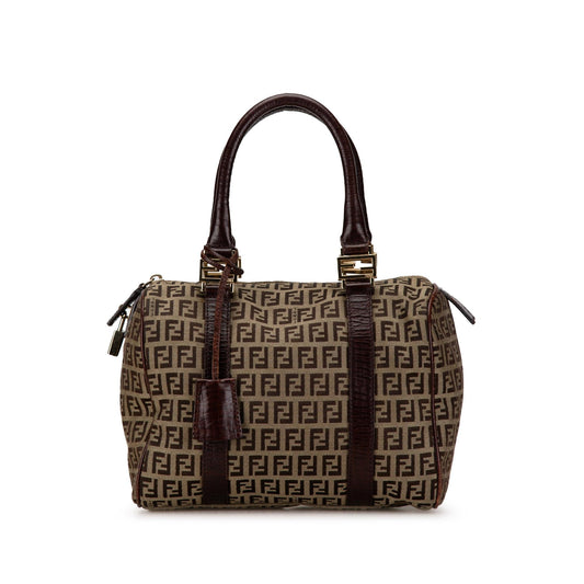 Luxury FendiZucchino Canvas Boston Bag (SHG-EwXUKb)