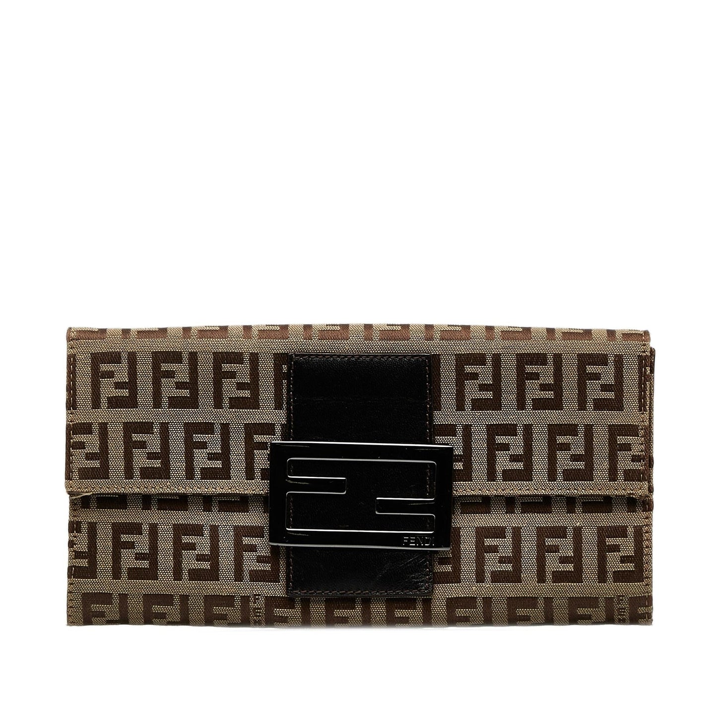 Luxury FendiZucchino Canvas Continental Wallet (SHG-RPVF6U)