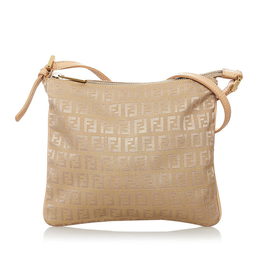 Luxury FendiZucchino Canvas Crossbody Bag (SHG-32543)