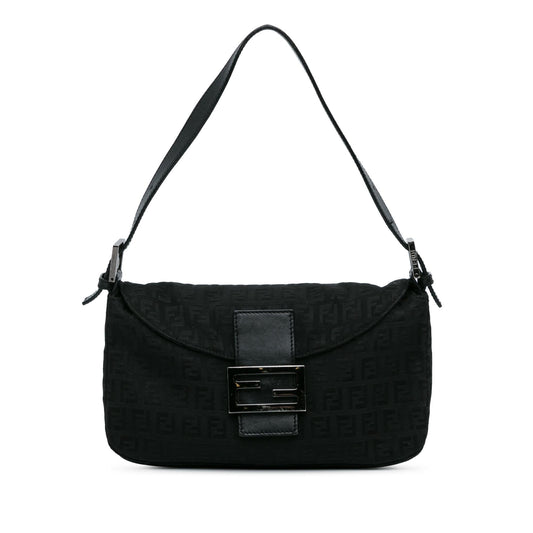 Luxury FendiZucchino Canvas Double Flap Baguette (SHG-l5oJft)