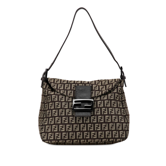 Luxury FendiZucchino Canvas Double Flap Mamma (SHG-R2s1ys)