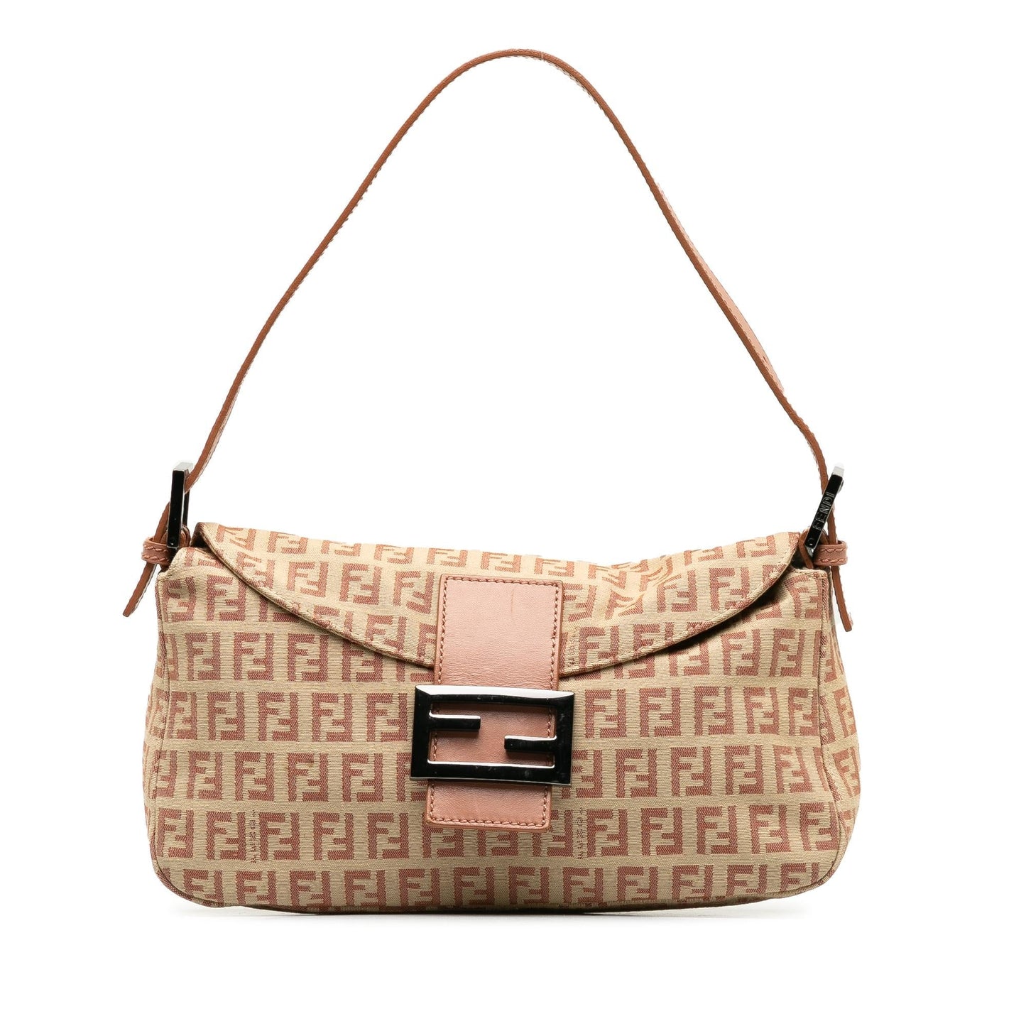Luxury FendiZucchino Canvas Double Flap Shoulder Bag (SHG-Kqd5RW)