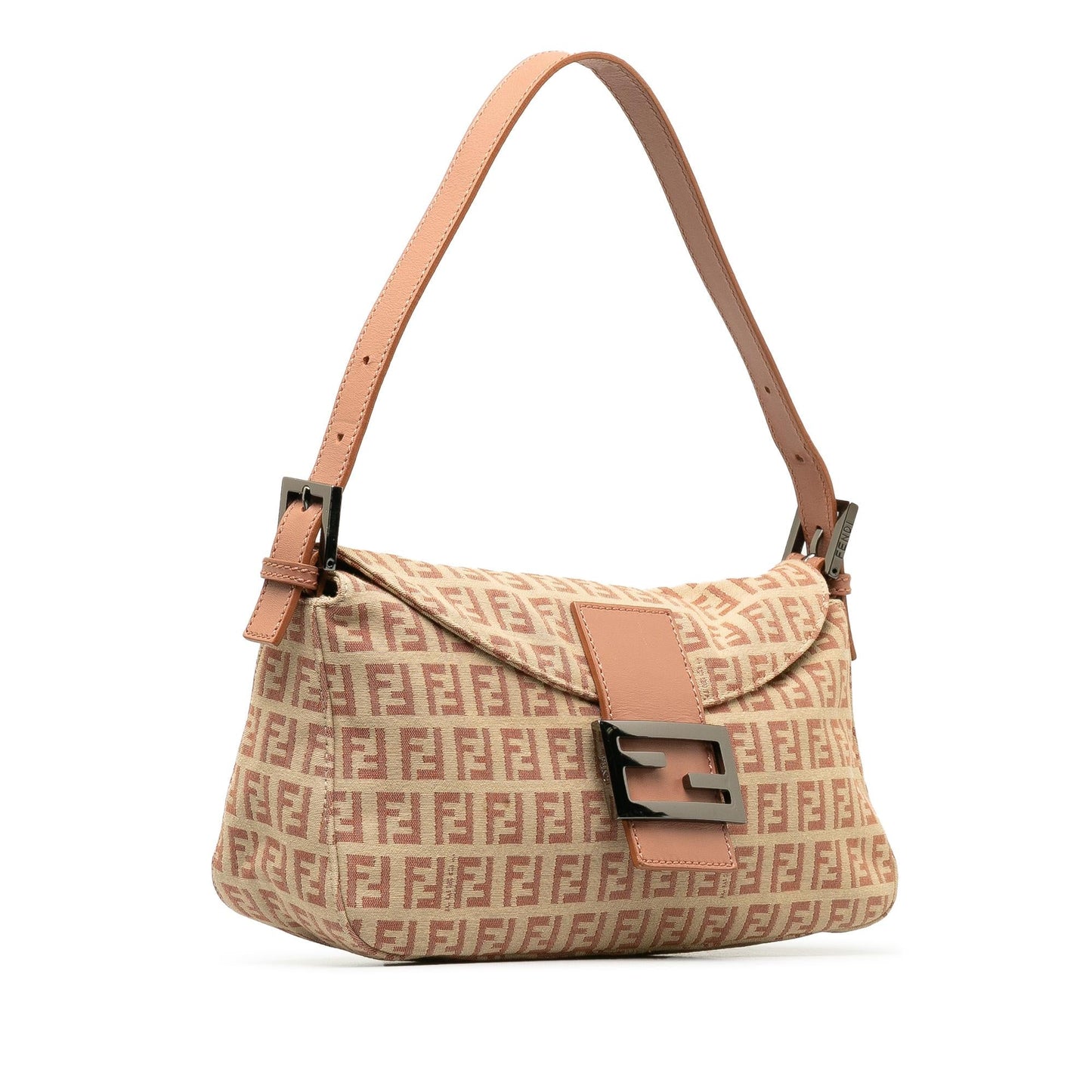 Luxury FendiZucchino Canvas Double Flap Shoulder Bag (SHG-Kqd5RW)
