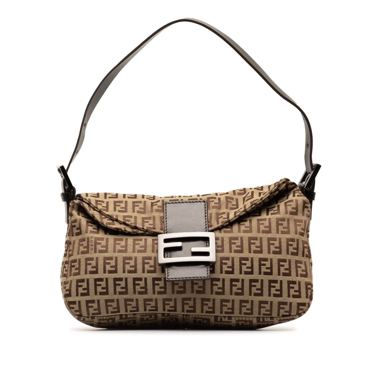 Luxury FendiZucchino Canvas Double Flap Shoulder Bag (SHG-dmMzhN)
