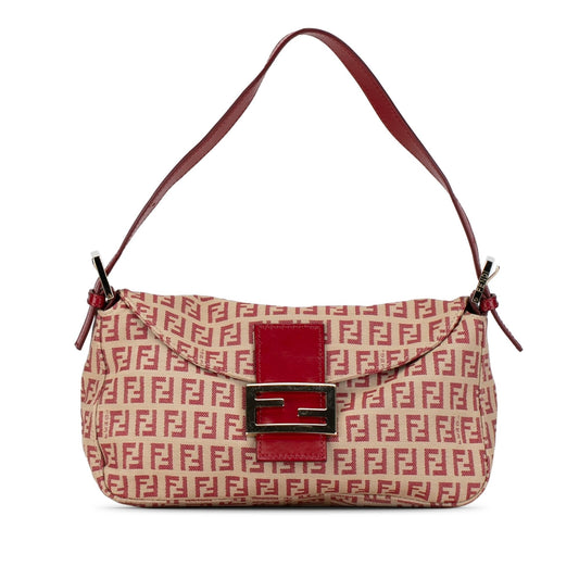 Luxury FendiZucchino Canvas Double Flap Shoulder Bag (SHG-FSL5cl)