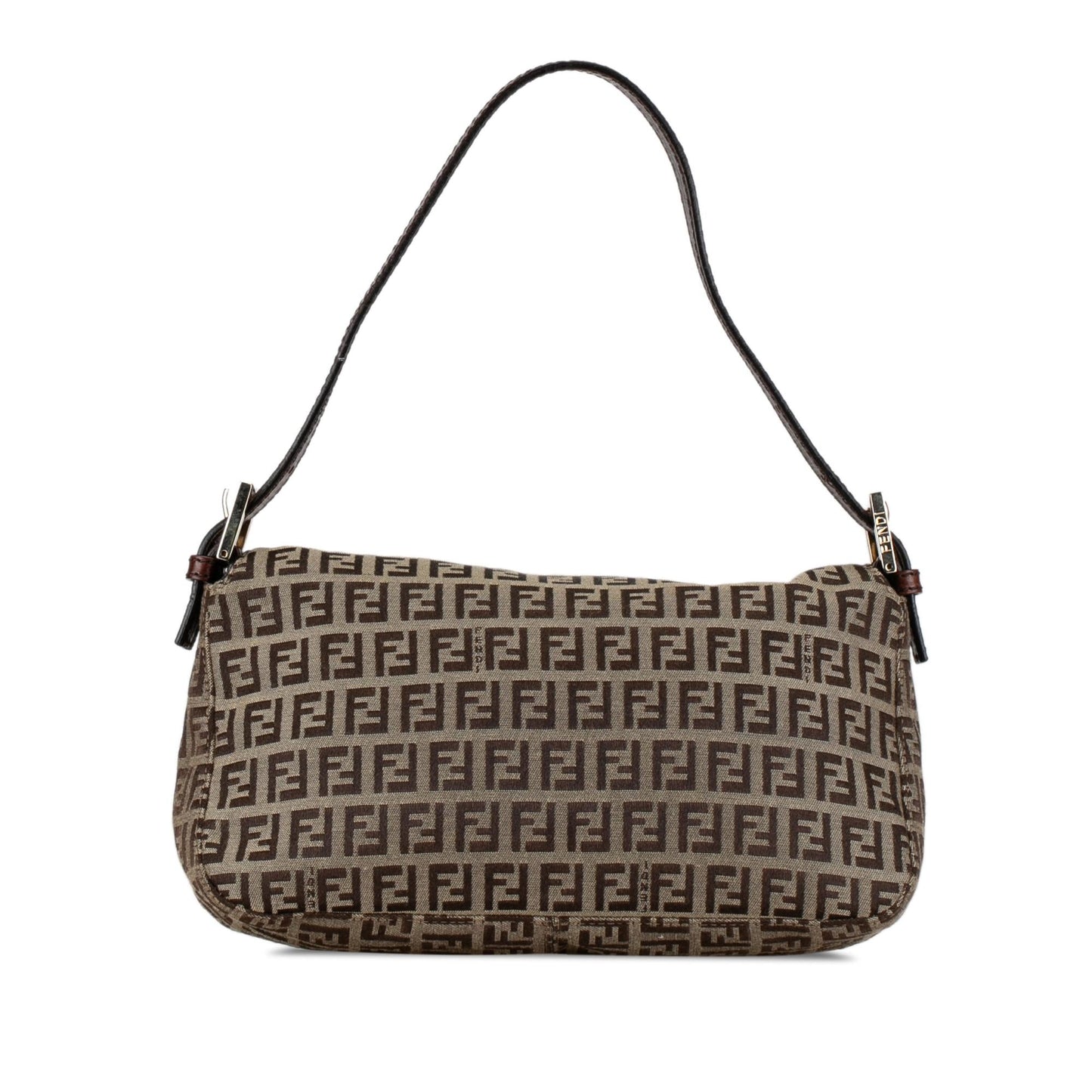 Luxury FendiZucchino Canvas Double Flap Shoulder Bag (SHG-mBkFfe)