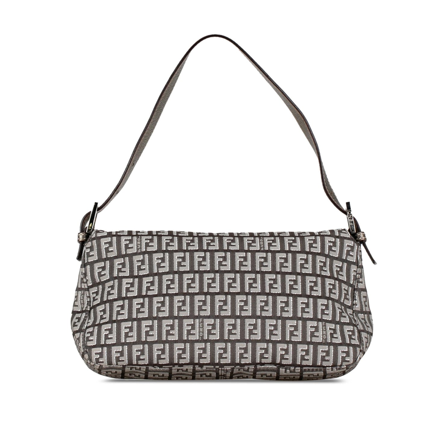 Luxury FendiZucchino Canvas Double Flap Shoulder Bag (SHG-C7qWAj)