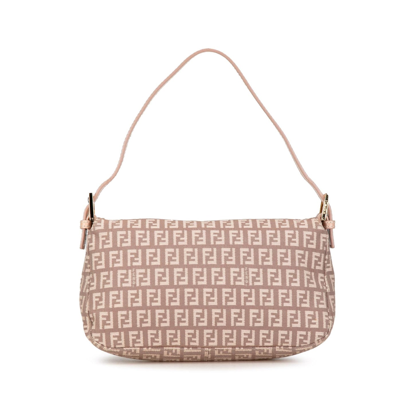 Luxury FendiZucchino Canvas Double Flap Shoulder Bag (SHG-8kx2Pu)
