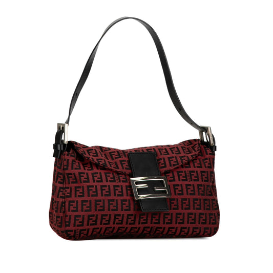 Luxury FendiZucchino Canvas Double Flap Shoulder Bag (SHG-nYl1sf)