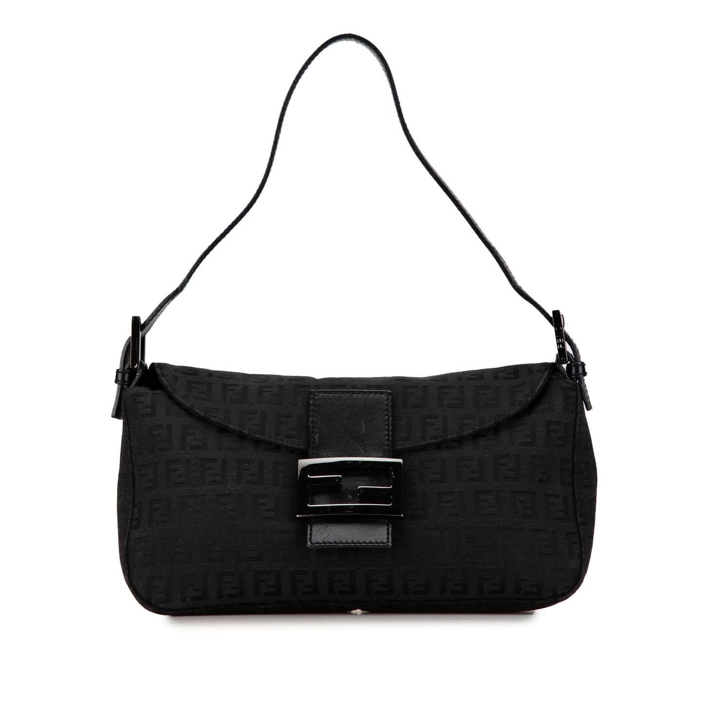 Luxury FendiZucchino Canvas Double Flap Shoulder Bag (SHG-CGy5Y0)