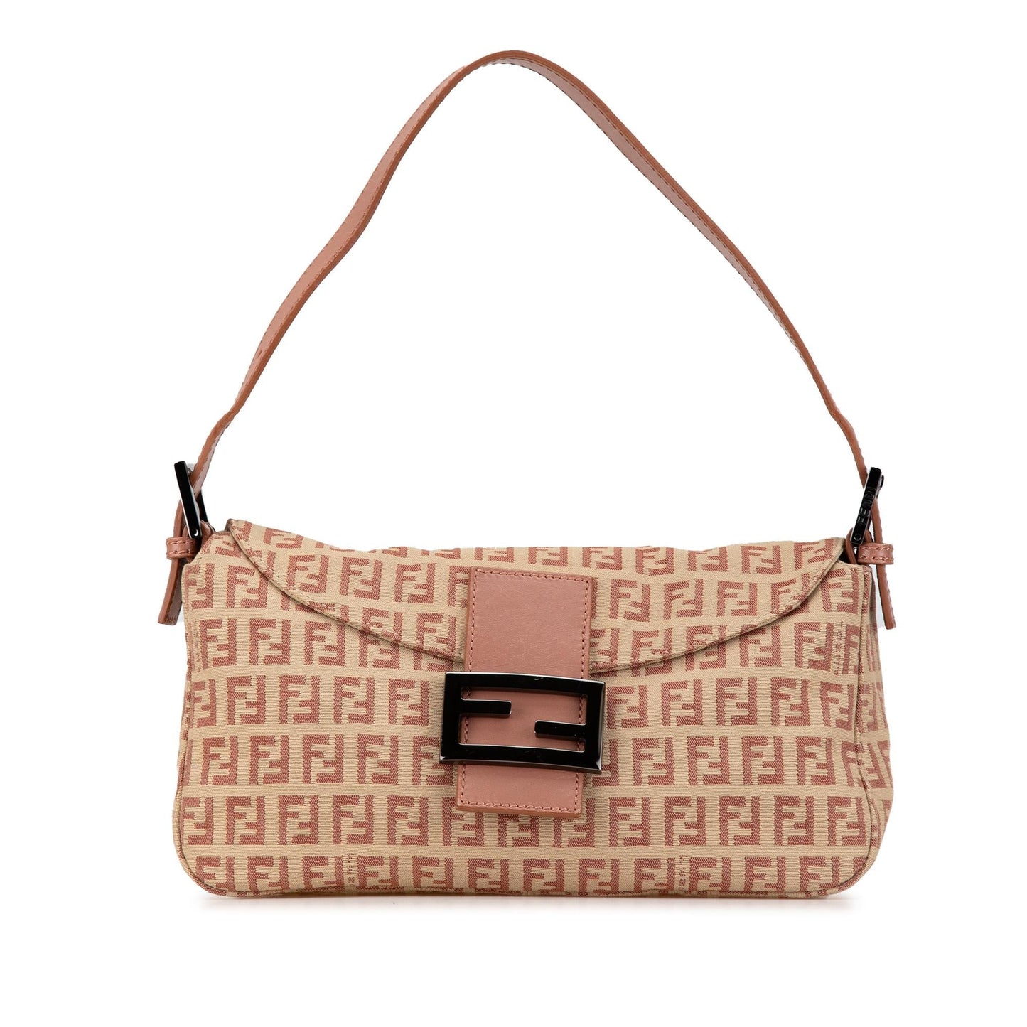 Luxury FendiZucchino Canvas Double Flap Shoulder Bag (SHG-LWyCwh)