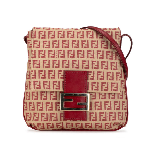 Luxury FendiZucchino Canvas Flap Crossbody (SHG-KlWpqN)