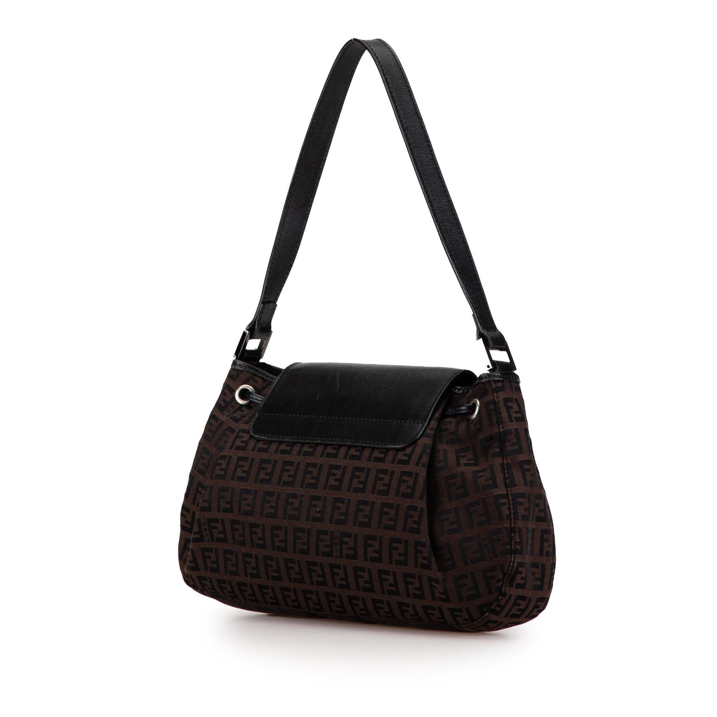 Luxury FendiZucchino Canvas Flap Shoulder Bag (SHG-lKn300)