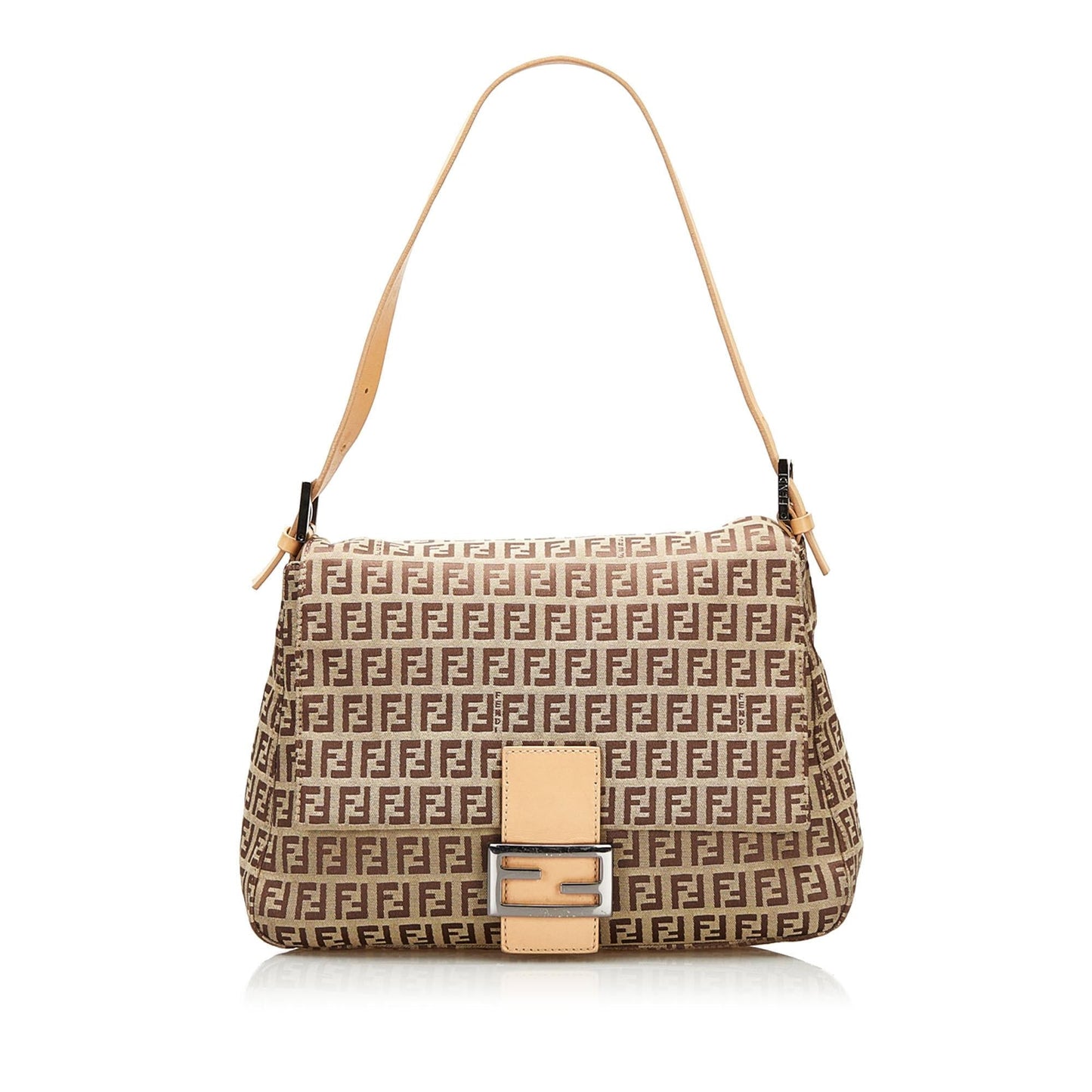 Luxury FendiZucchino Canvas Mamma Forever Shoulder Bag (SHG-36065)