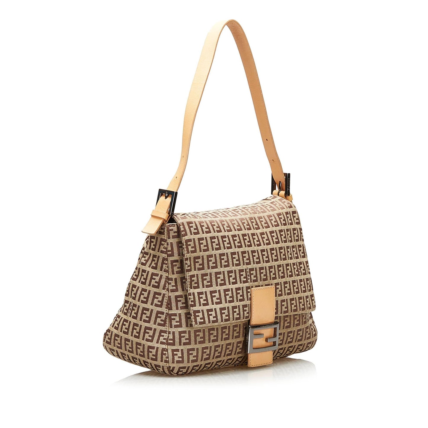 Luxury FendiZucchino Canvas Mamma Forever Shoulder Bag (SHG-36065)