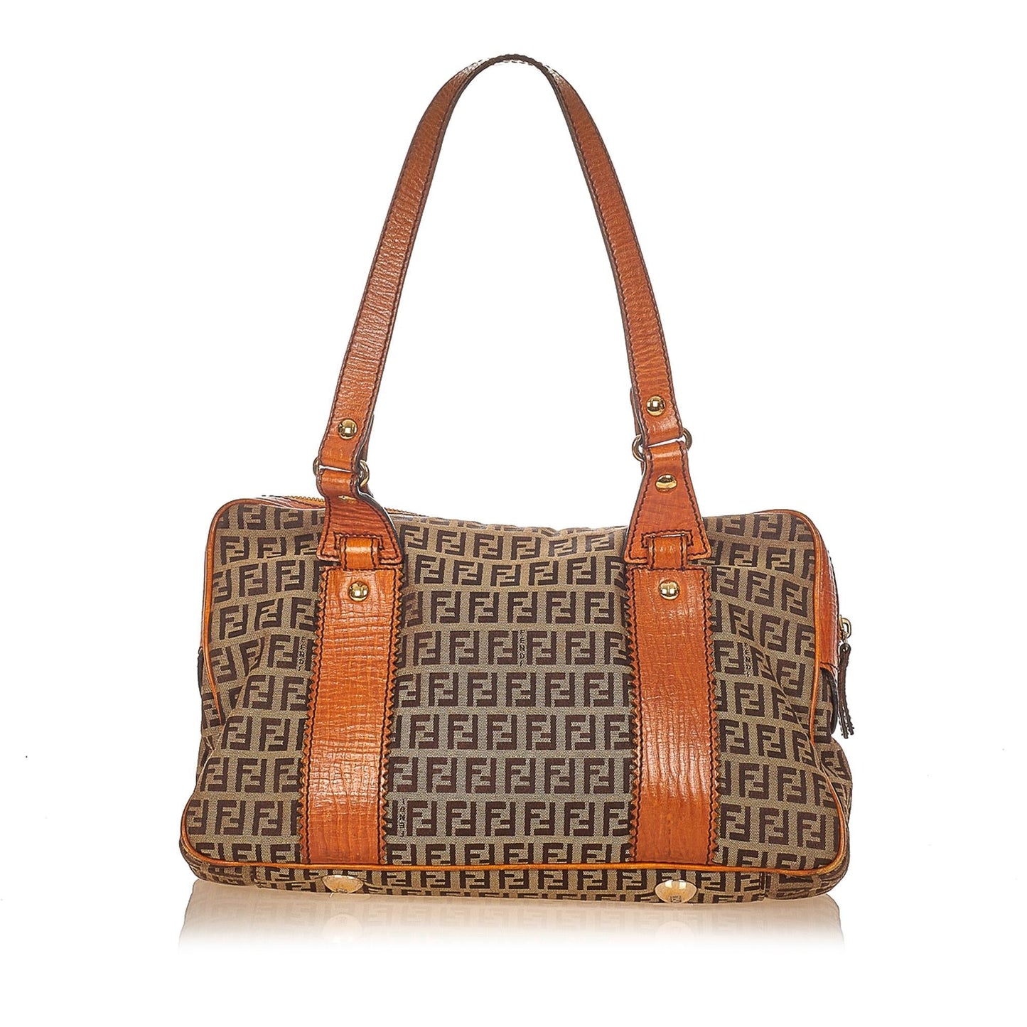 Luxury FendiZucchino Canvas Shoulder Bag (SHG-26037)