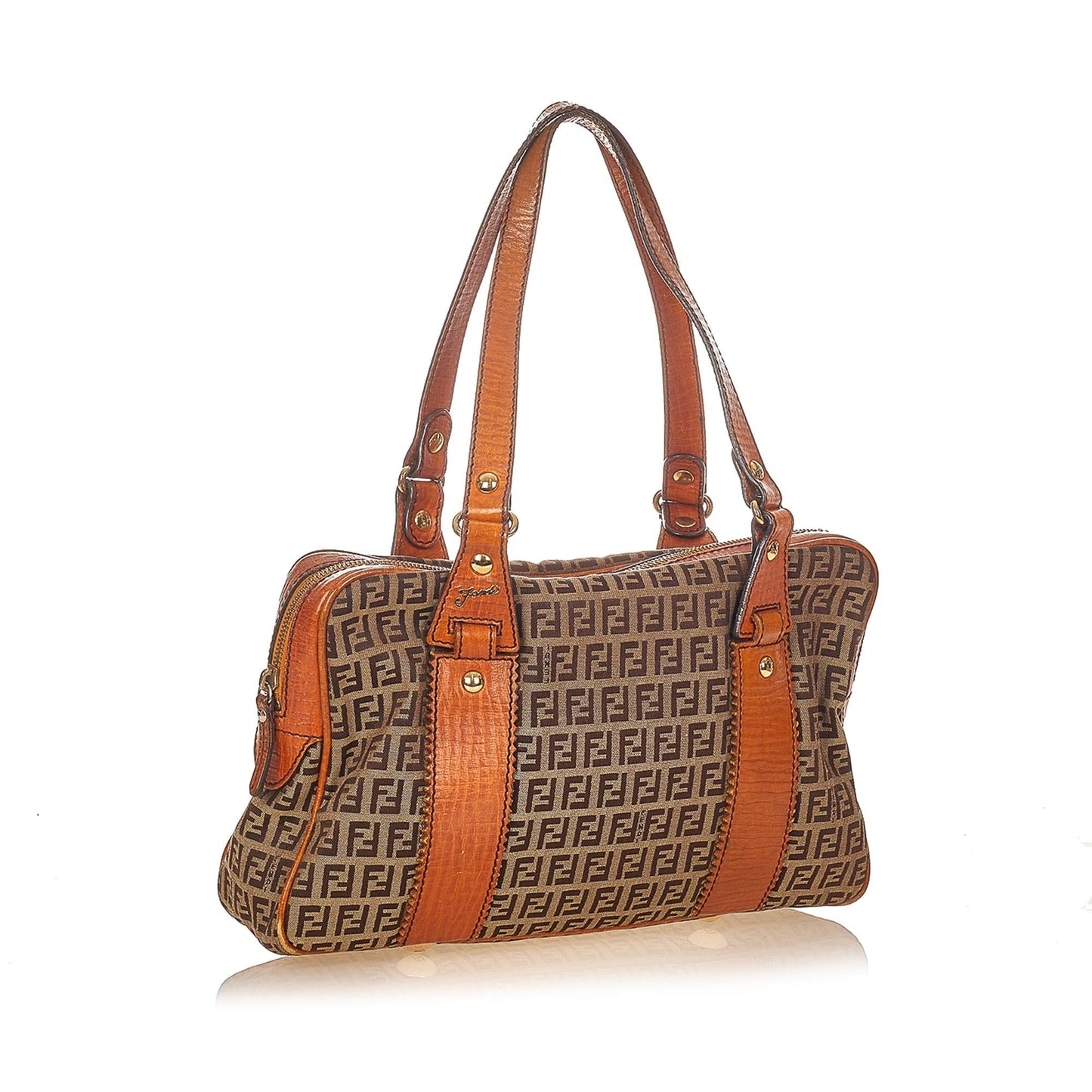 Luxury FendiZucchino Canvas Shoulder Bag (SHG-26037)