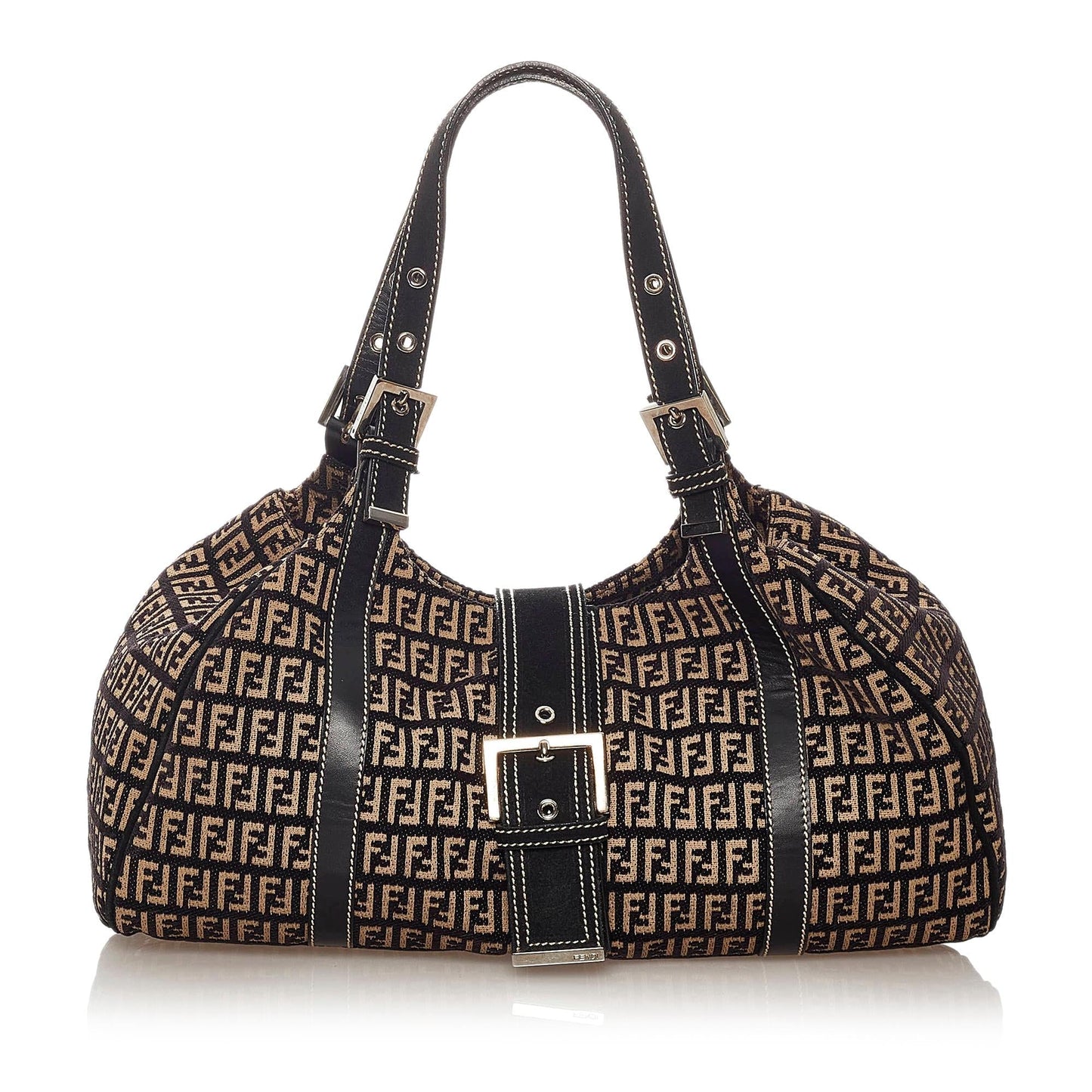 Luxury FendiZucchino Canvas Shoulder Bag (SHG-27820)