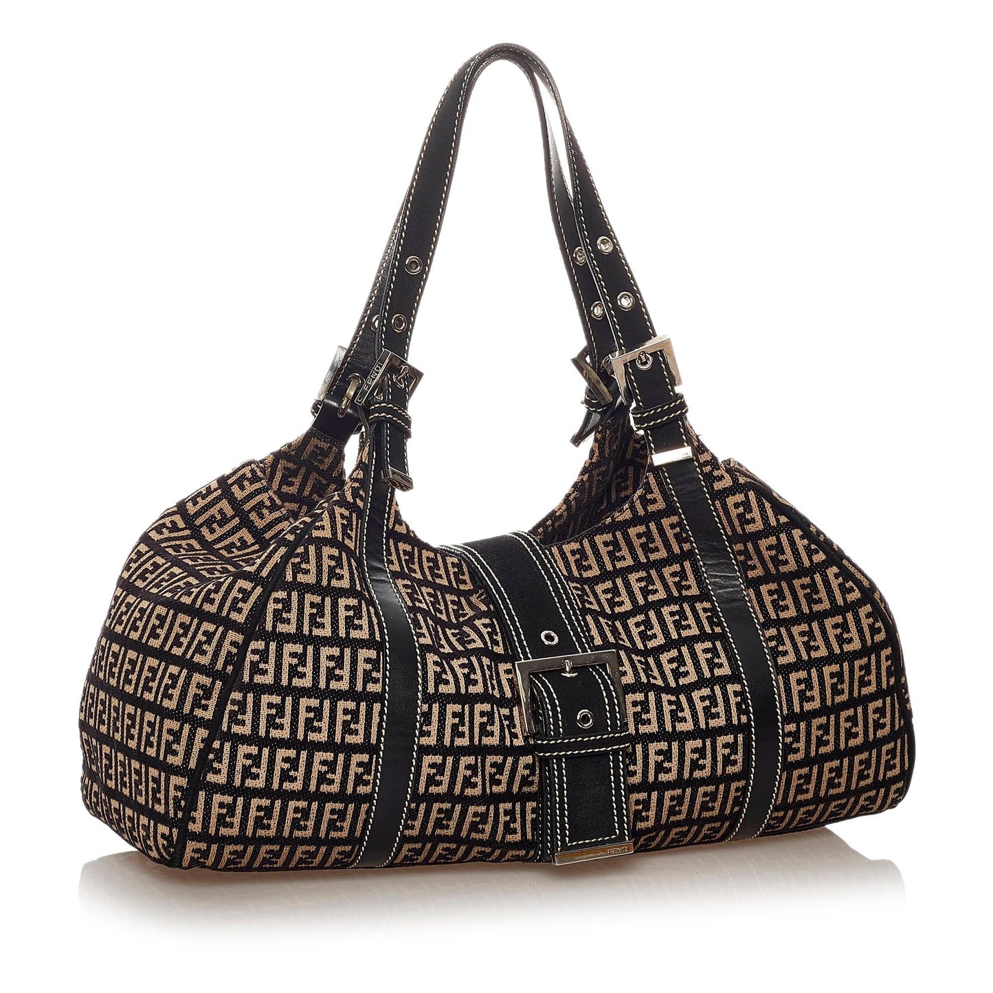 Luxury FendiZucchino Canvas Shoulder Bag (SHG-27820)
