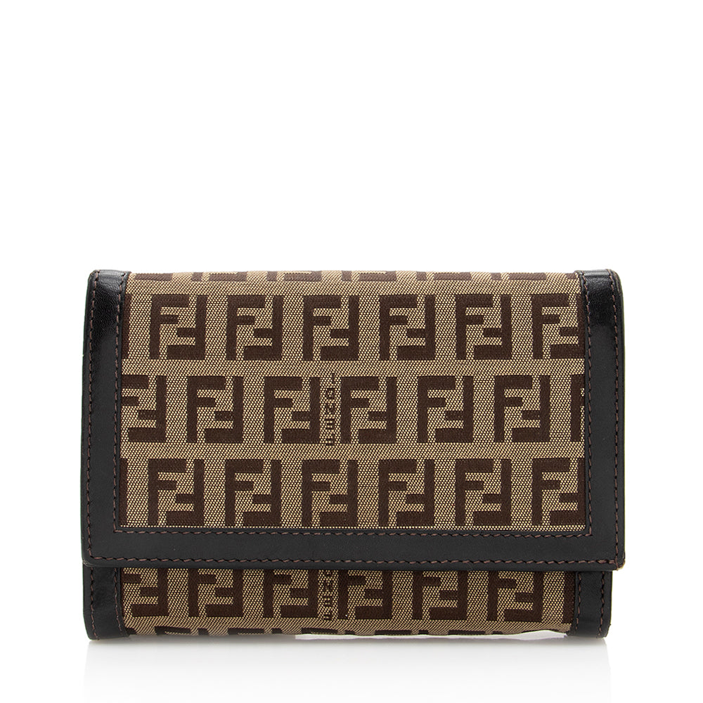 Luxury FendiZucchino Compact Wallet (SHF-19781)