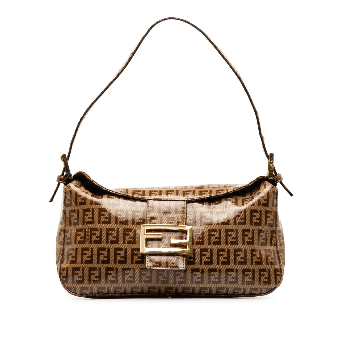 Luxury FendiZucchino Crystal Double Flap Shoulder Bag (SHG-wzAbEZ)