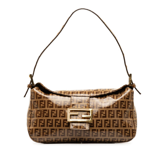Luxury FendiZucchino Crystal Double Flap Shoulder Bag (SHG-wzAbEZ)