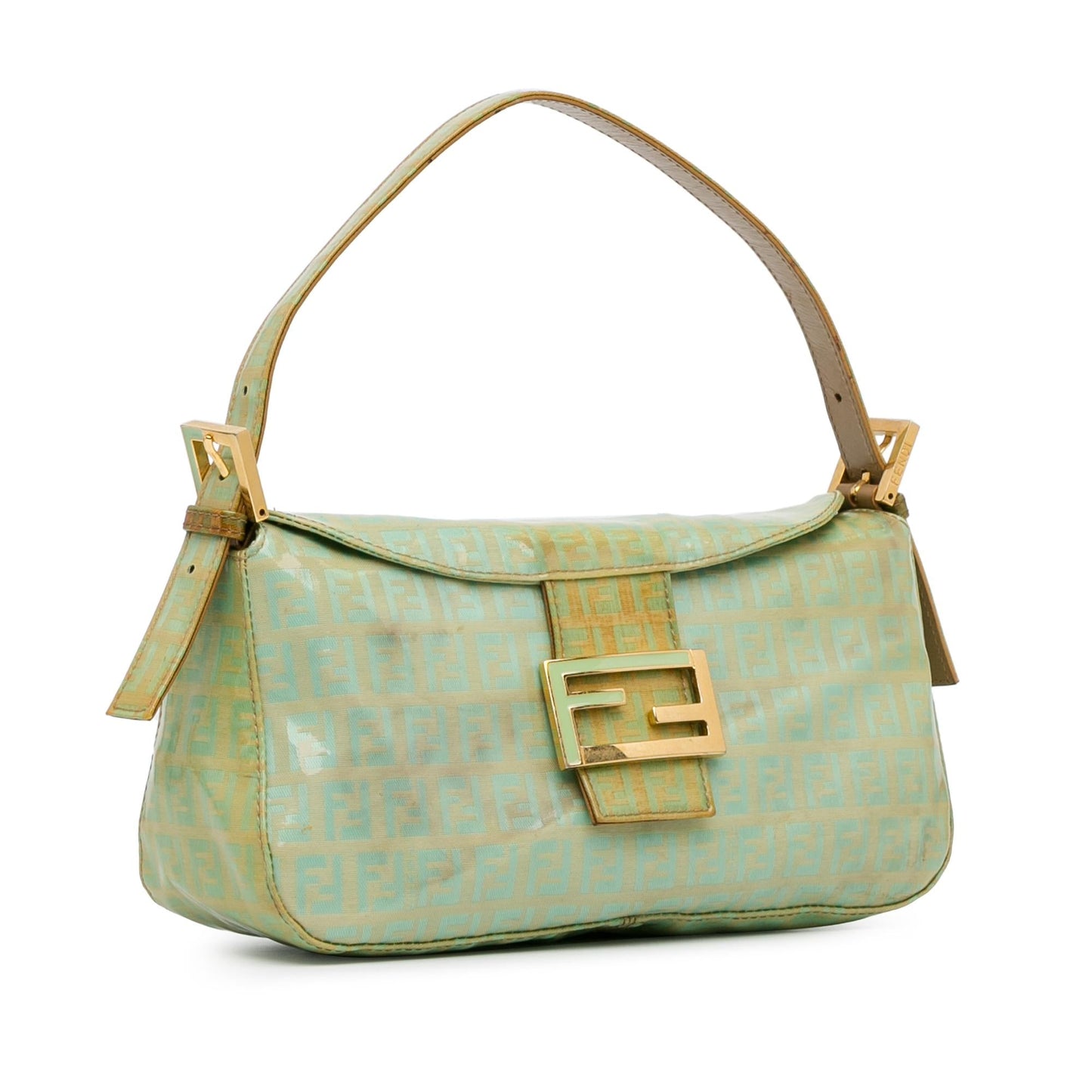 Luxury FendiZucchino Crystal Double Flap Shoulder Bag (SHG-OsinNf)