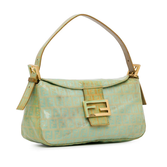 Luxury FendiZucchino Crystal Double Flap Shoulder Bag (SHG-OsinNf)