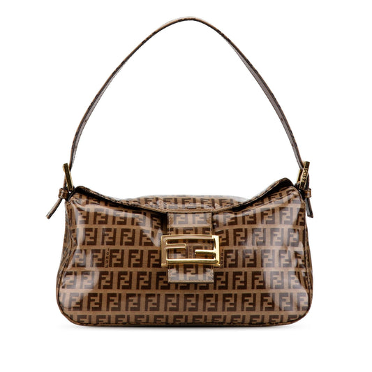 Luxury FendiZucchino Crystal Double Flap Shoulder Bag (SHG-gkfgVN)