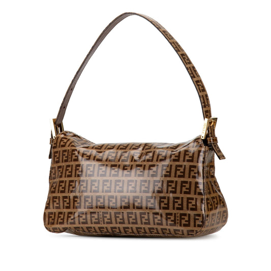 Luxury FendiZucchino Crystal Double Flap Shoulder Bag (SHG-gkfgVN)