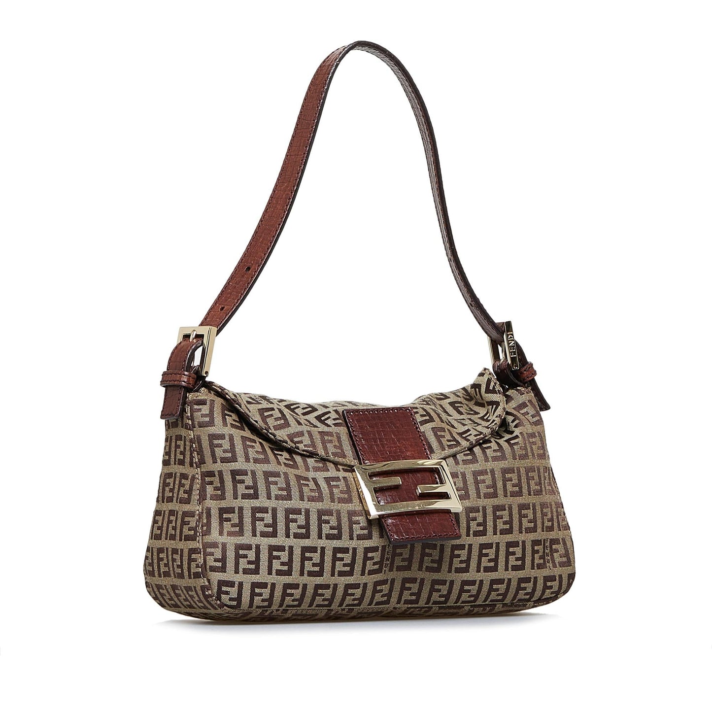 Luxury FendiZucchino Double Flap Baguette (SHG-du3Dv1)