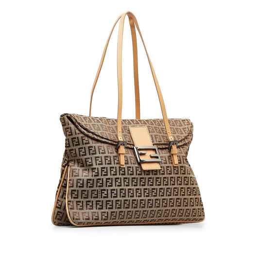 Luxury FendiZucchino Double Flap Tote (SHG-wgkC7B)