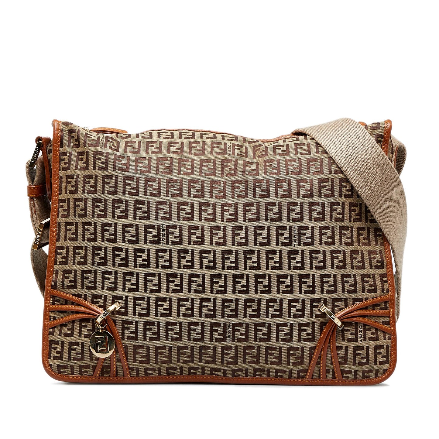 Luxury FendiZucchino F Charm Crossbody (SHG-0jyOve)