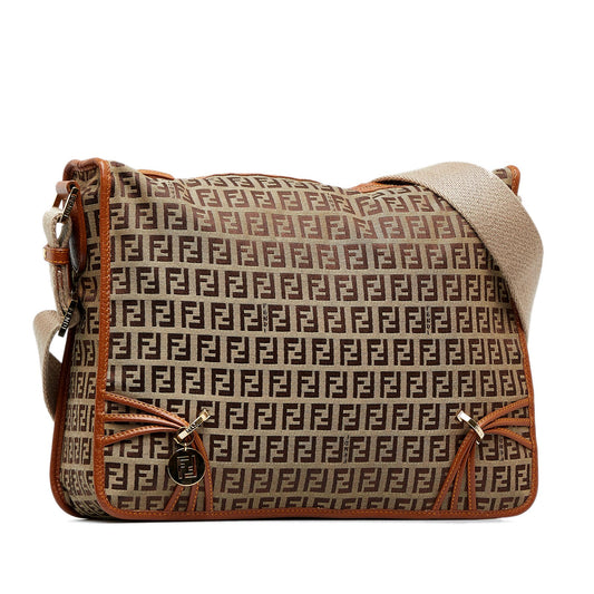 Luxury FendiZucchino F Charm Crossbody (SHG-0jyOve)