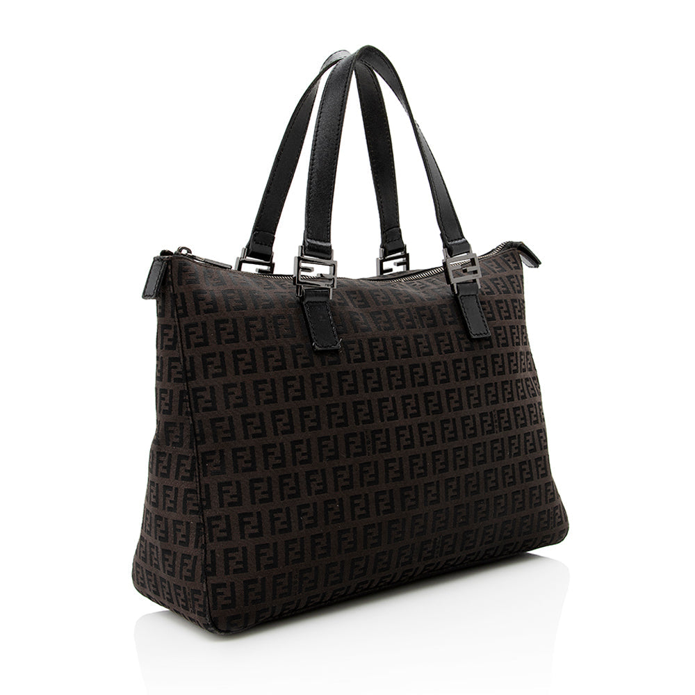 Luxury FendiZucchino FF Handle Tote - FINAL SALE (SHF-16214)