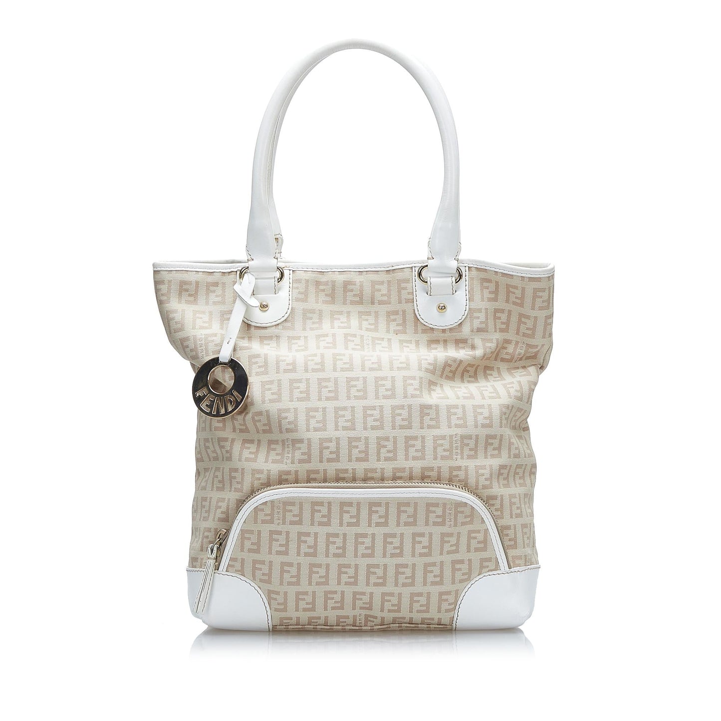 Luxury FendiZucchino Leather Trimmed Tote (SHG-LoktiJ)
