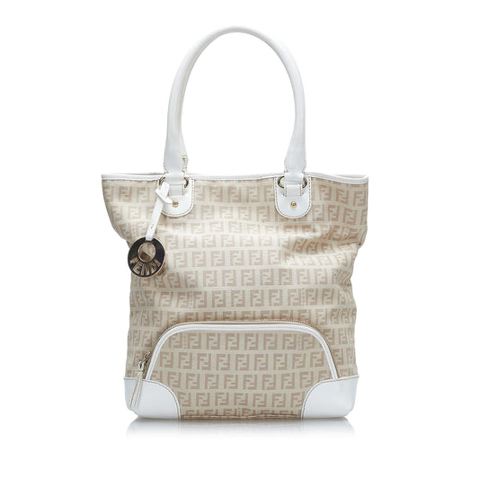 Luxury FendiZucchino Leather Trimmed Tote (SHG-LoktiJ)