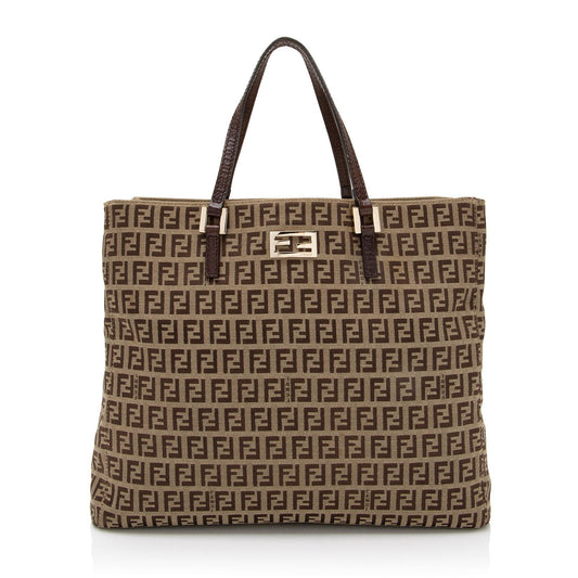Luxury FendiZucchino Logo Large Tote (SHF-qdNIZz)