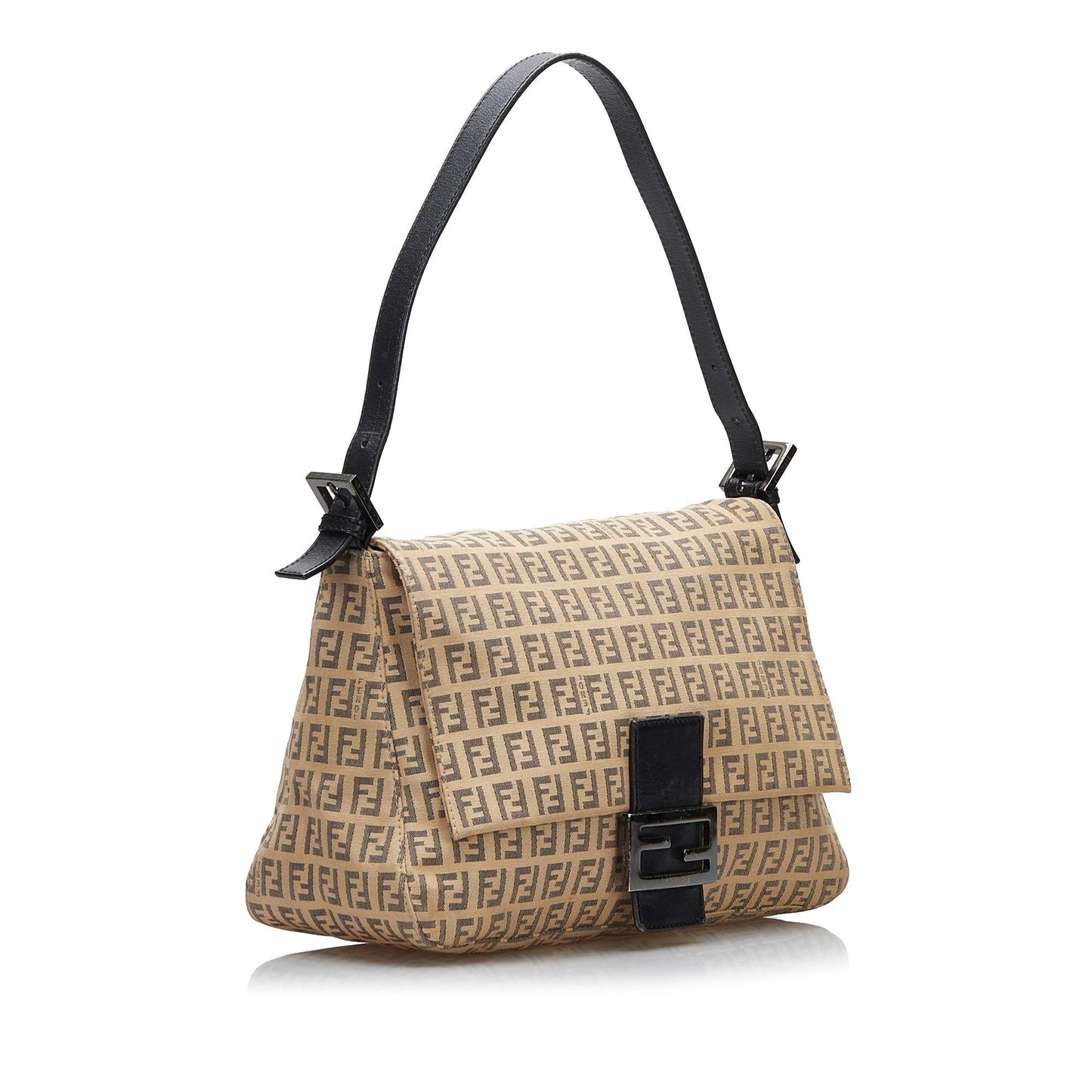 Luxury FendiZucchino Mamma Forever Canvas Shoulder Bag (SHG-nCROSm)