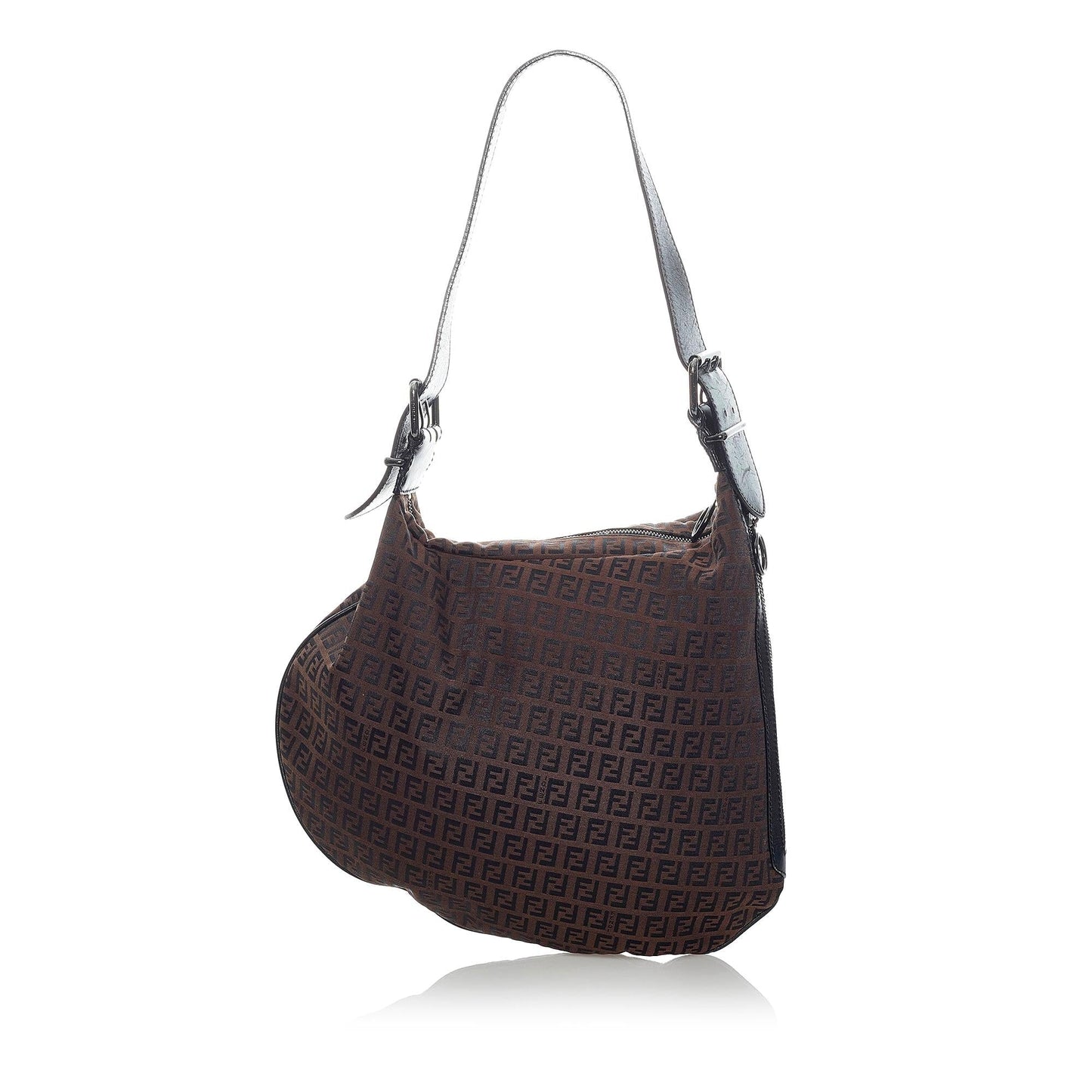 Luxury FendiZucchino Oyster Canvas Shoulder Bag (SHG-31334)