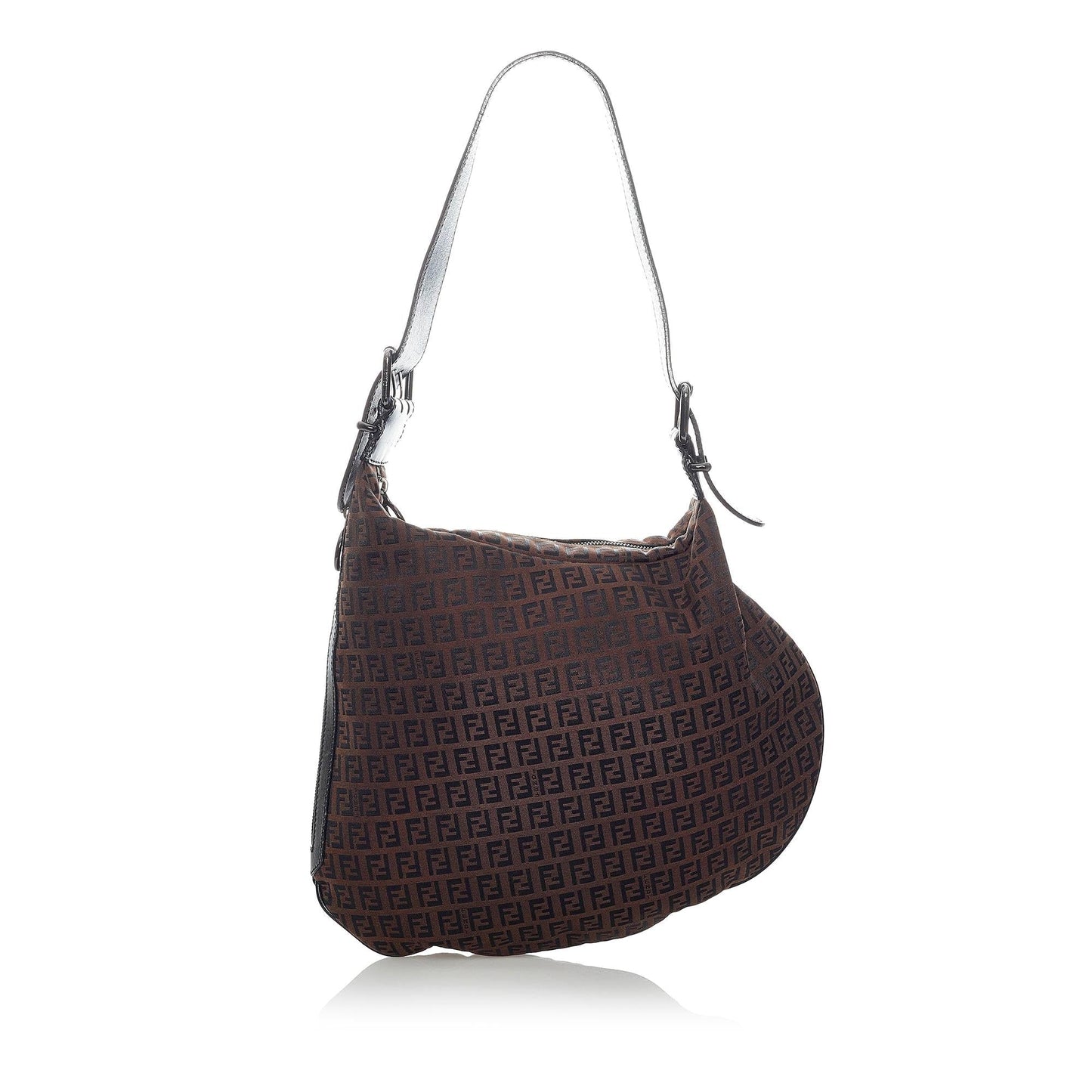 Luxury FendiZucchino Oyster Canvas Shoulder Bag (SHG-31334)