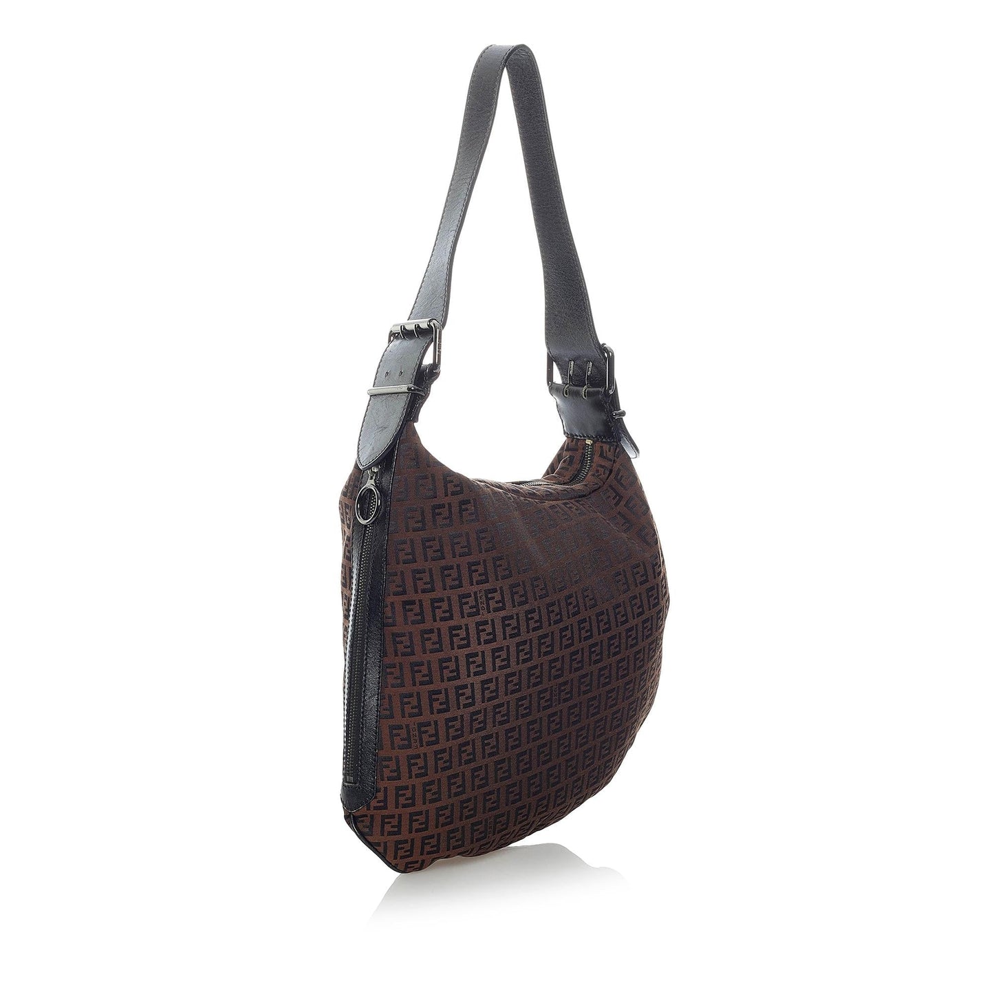 Luxury FendiZucchino Oyster Canvas Shoulder Bag (SHG-31334)