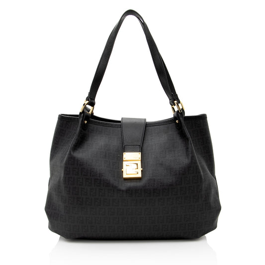 Luxury FendiZucchino Spalmati Chiusura Medium Tote (SHF-22661)