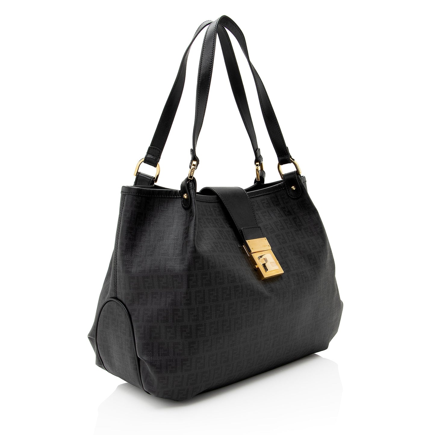 Luxury FendiZucchino Spalmati Chiusura Medium Tote (SHF-22661)